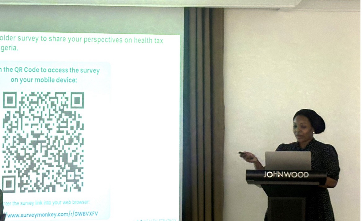 HSDF’s Aisha Fodio presenting at the Multisectoral Workshop in Abuja